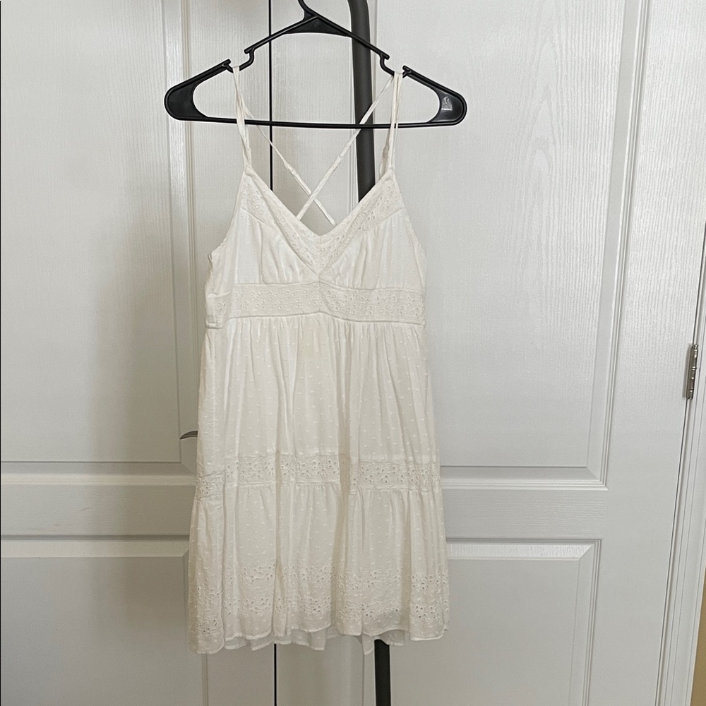 American Eagle Outfitters Cream Casual Dress